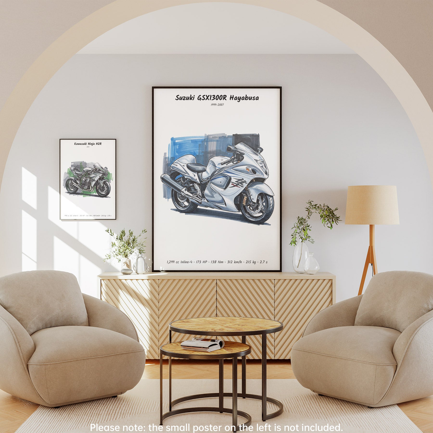 Suzuki GSX1300R Hayabusa Gen 1 Minimalist Wall Art