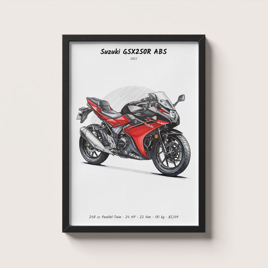 Suzuki GSX250R ABS 2025 Wall Art