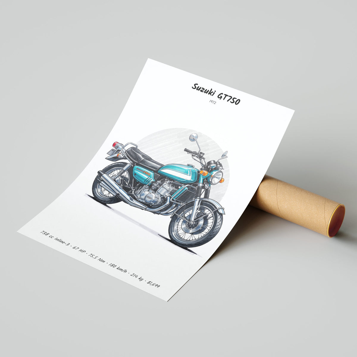 Suzuki GT750 1972 Poster