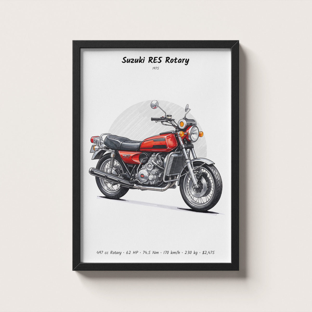 Suzuki RE5 Rotary 1975 Wall Art