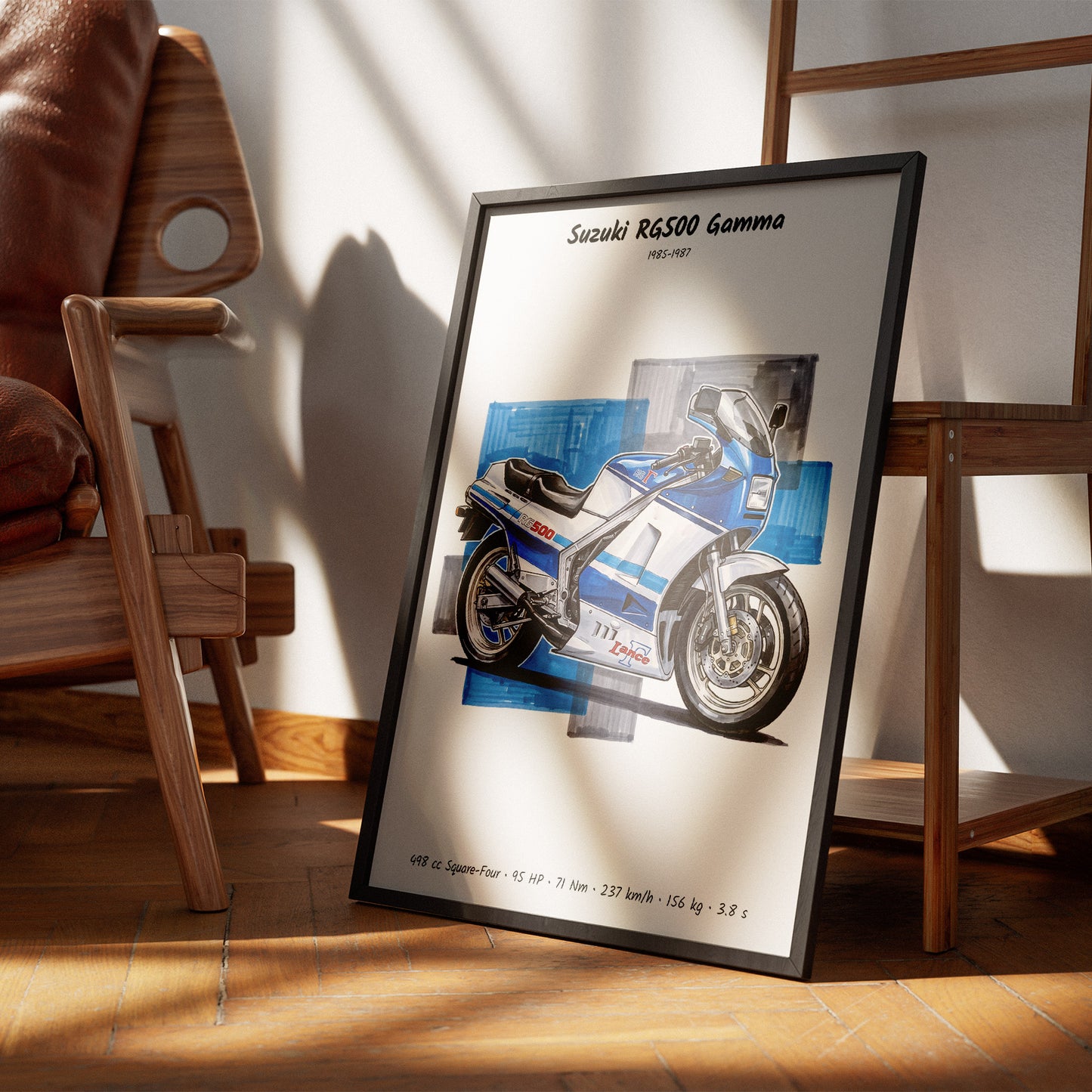 Suzuki RG500 Gamma Motorcycle Wall Art