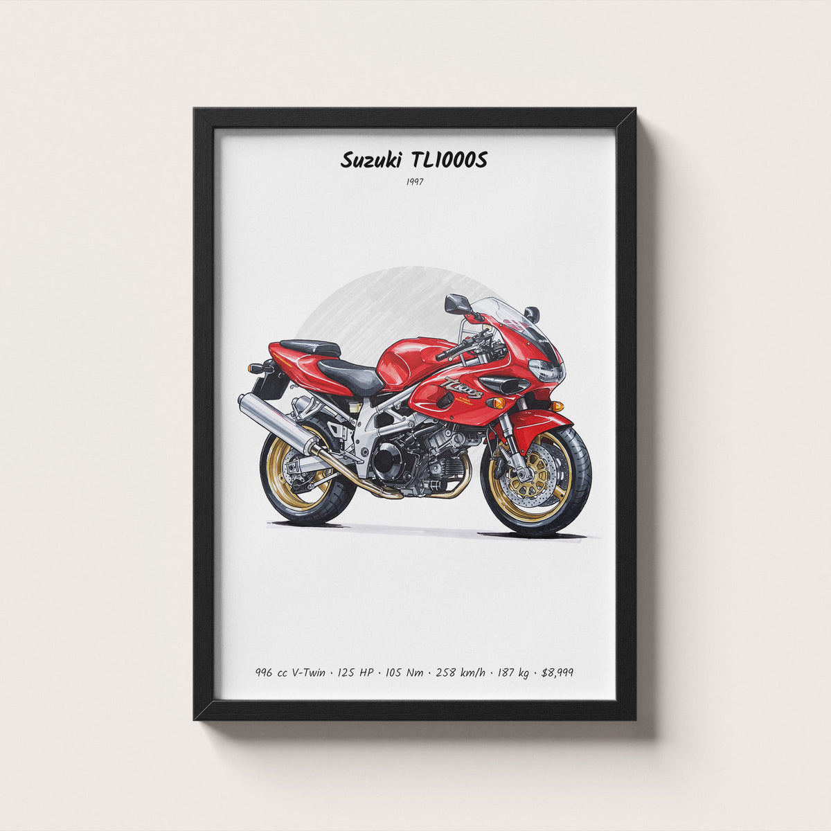 Suzuki TL1000S 1997 Wall Art