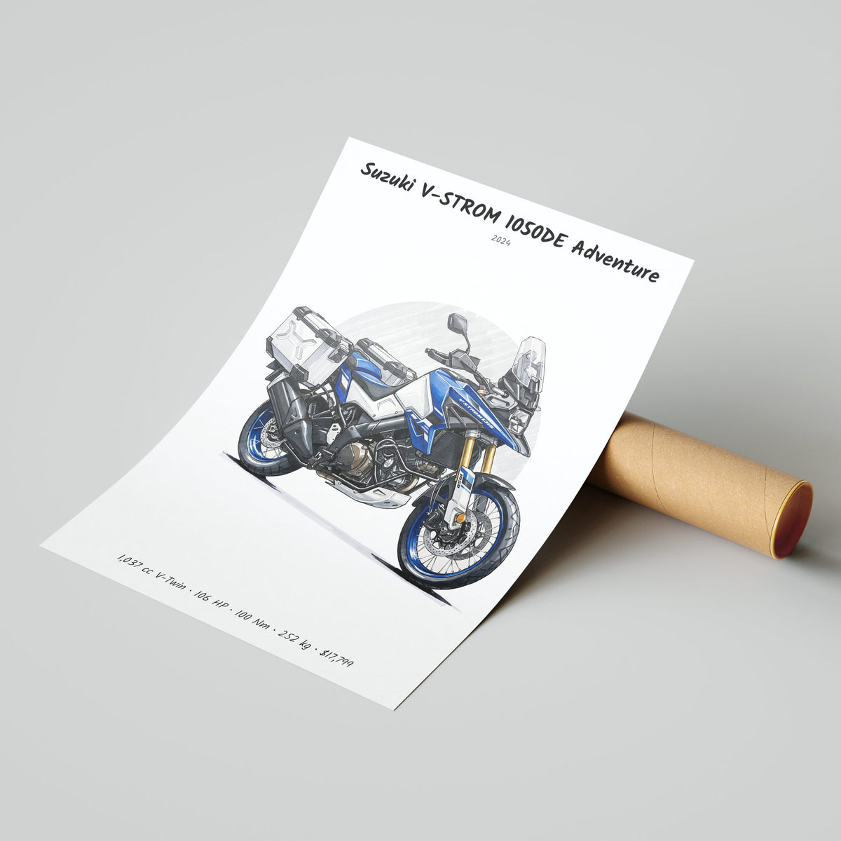 Suzuki V-STROM 1050DE Adventure 2024 Poster