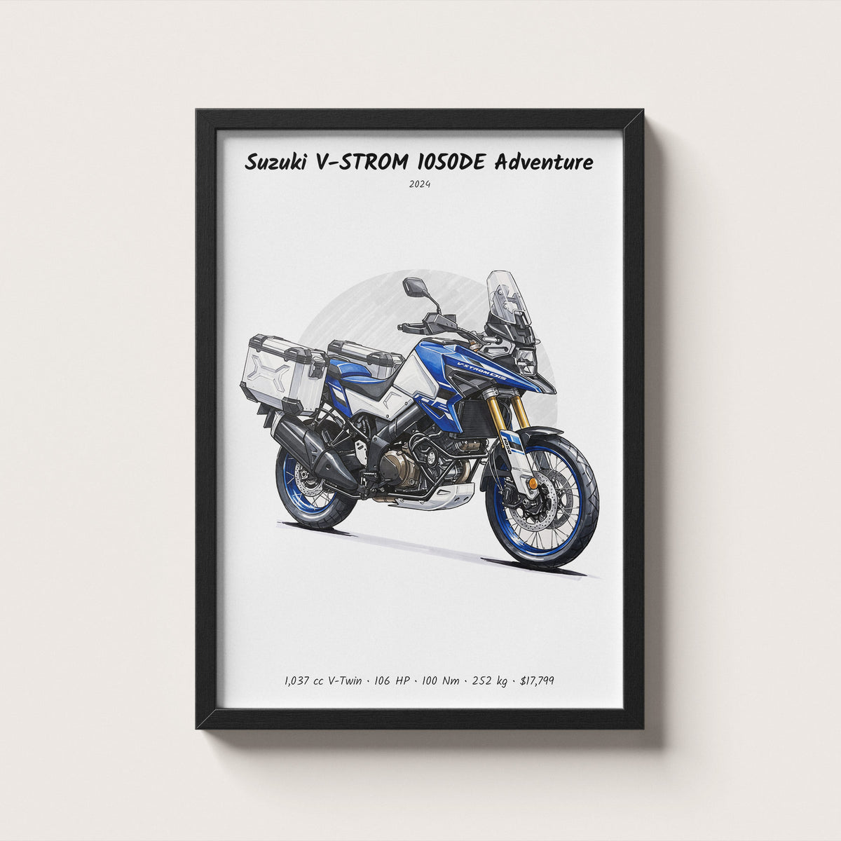 Suzuki V-STROM 1050DE Adventure 2024 Wall Art
