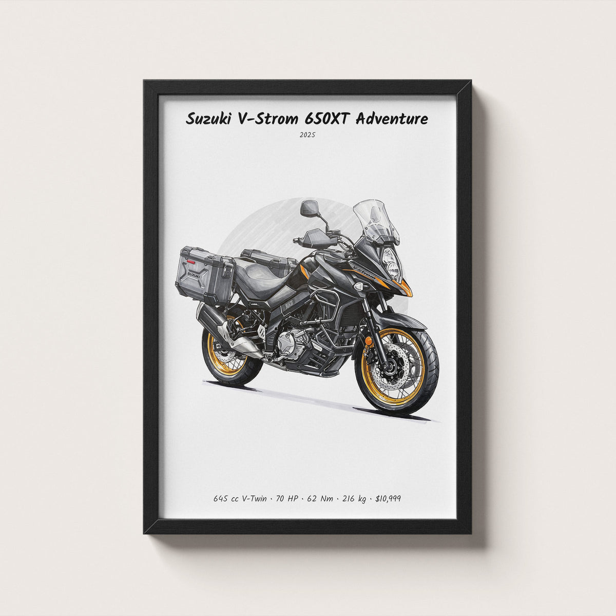 Suzuki V-Strom 650XT Adventure 2025 Wall Art