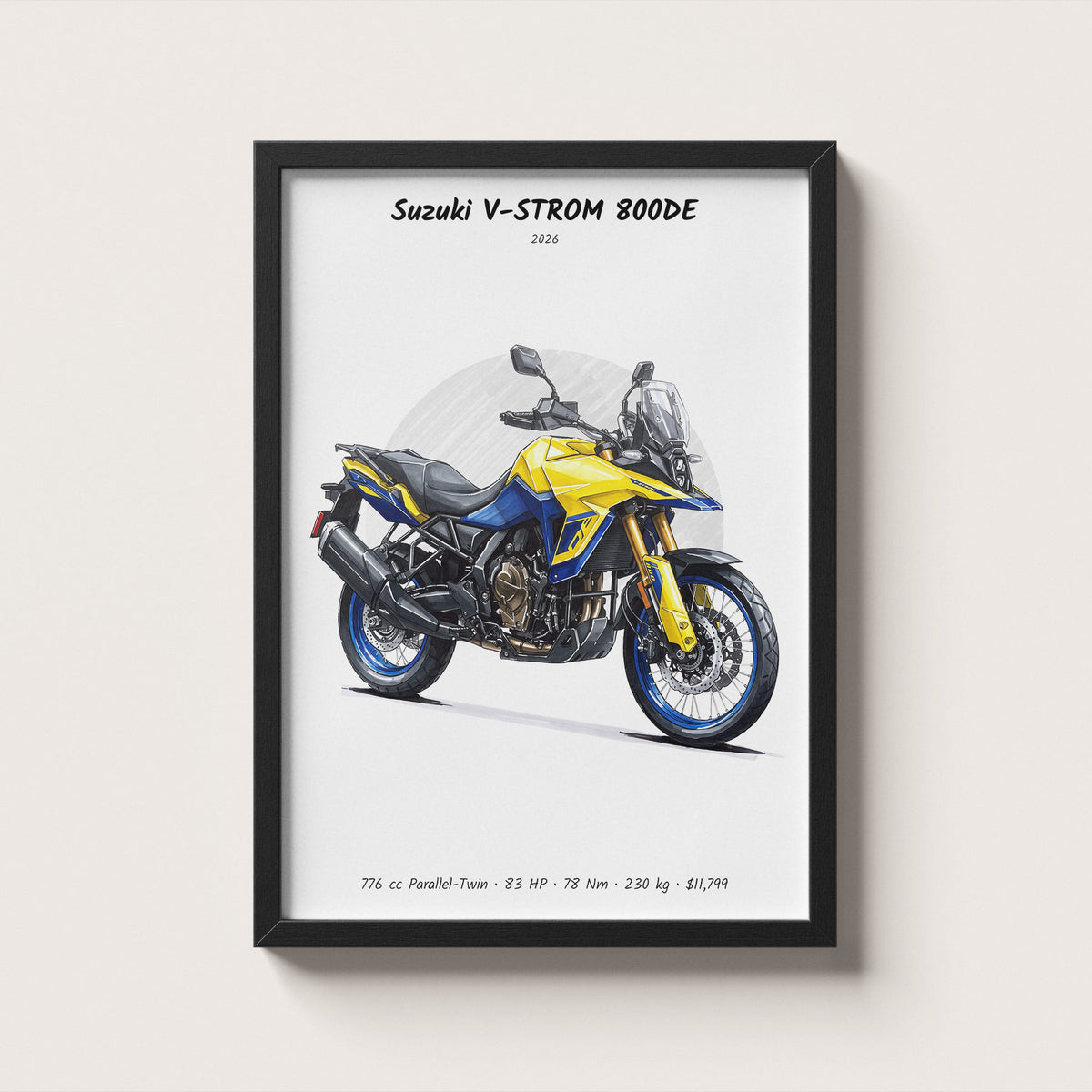 Suzuki V-STROM 800DE 2026 Wall Art