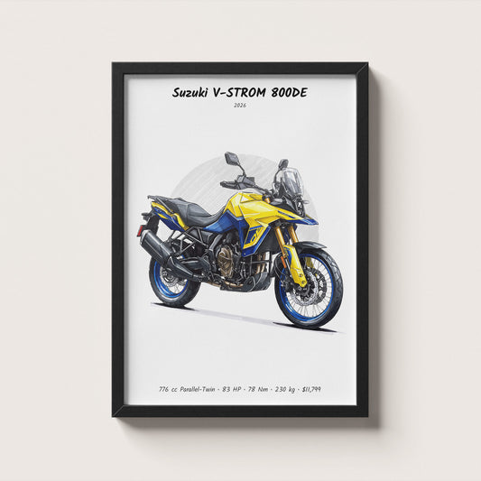 Suzuki V-STROM 800DE 2026 Wall Art
