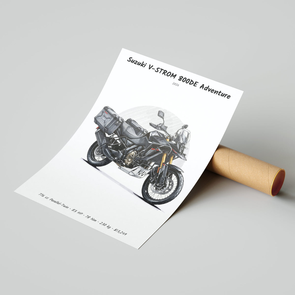 Suzuki V-STROM 800DE Adventure 2026 Poster