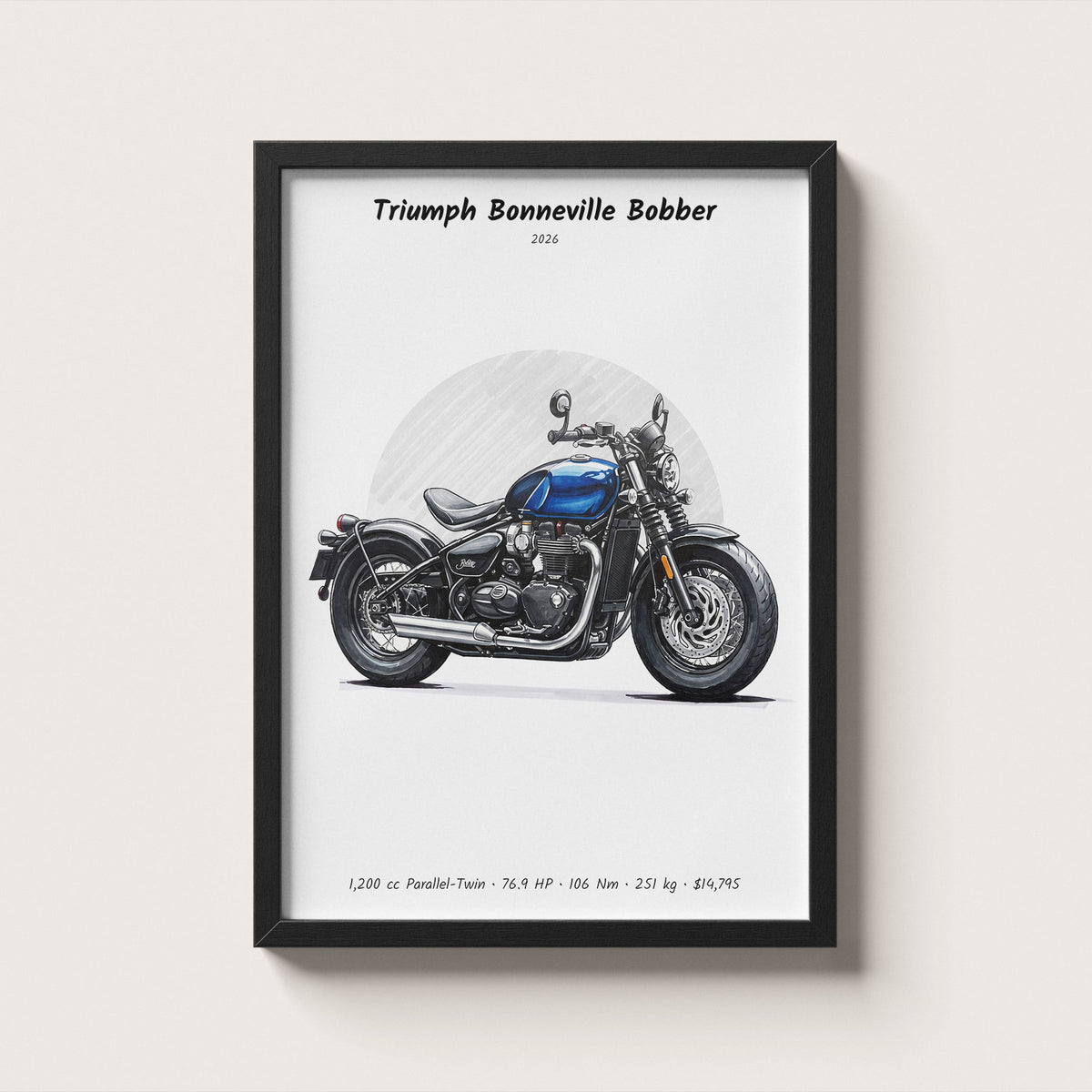 Triumph Bonneville Bobber 2026 Wall Art