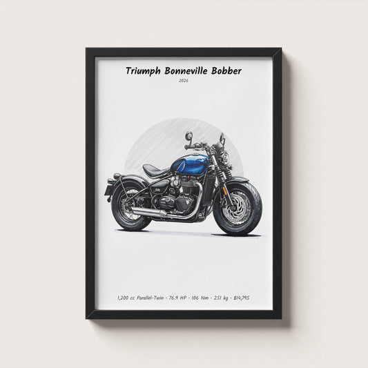 Triumph Bonneville Bobber 2026 Wall Art