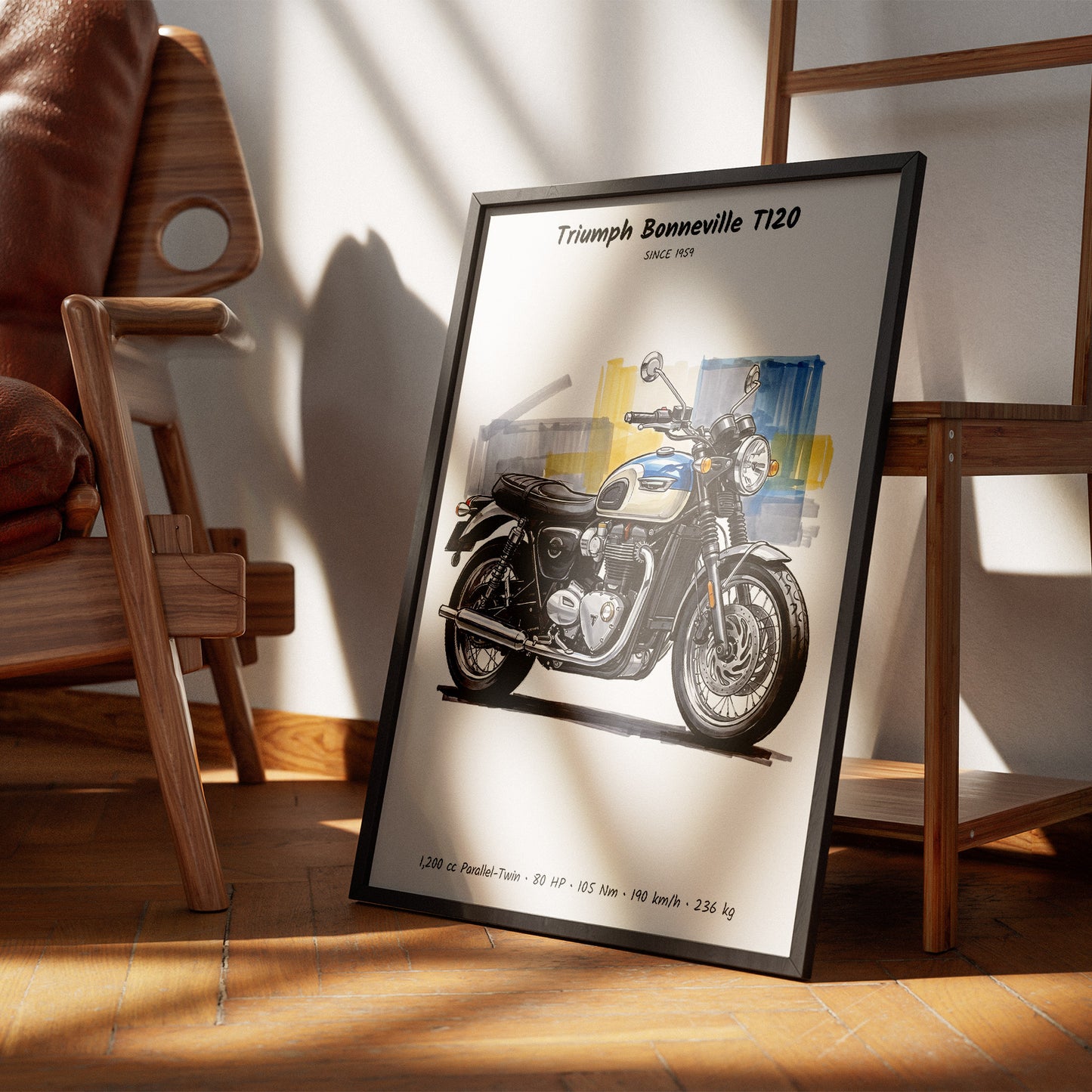 Triumph Bonneville T120 Motorcycle Wall Art