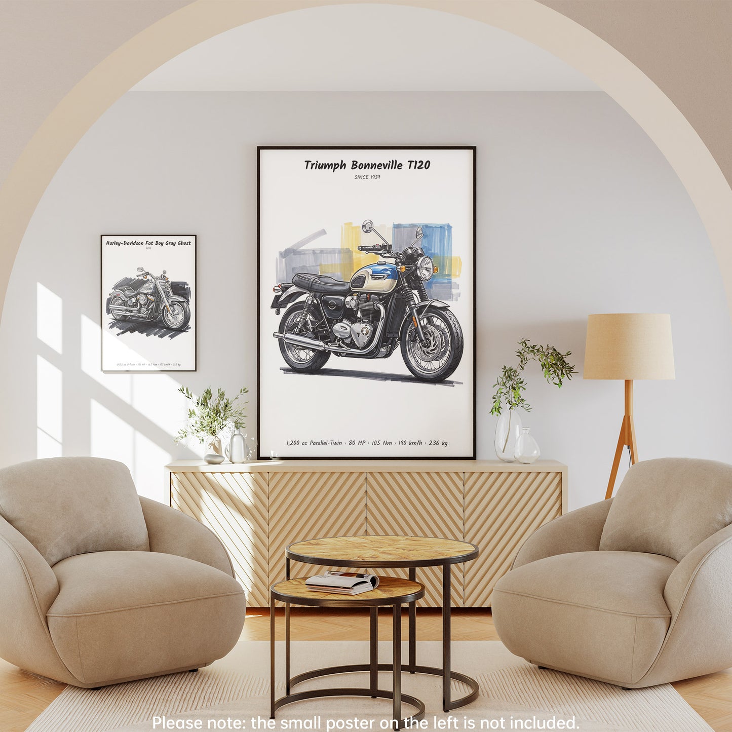 Triumph Bonneville T120 Motorcycle Art Print
