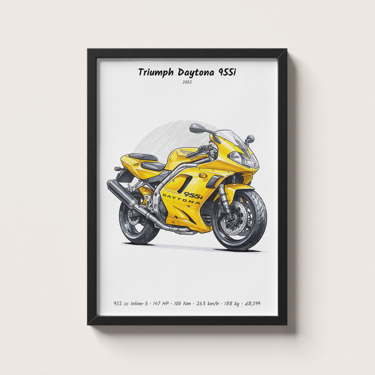 Triumph Daytona 955i 2002 Wall Art