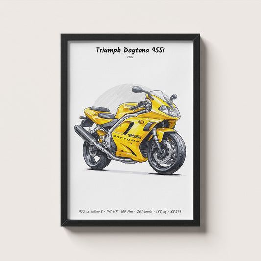 Triumph Daytona 955i 2002 Wall Art