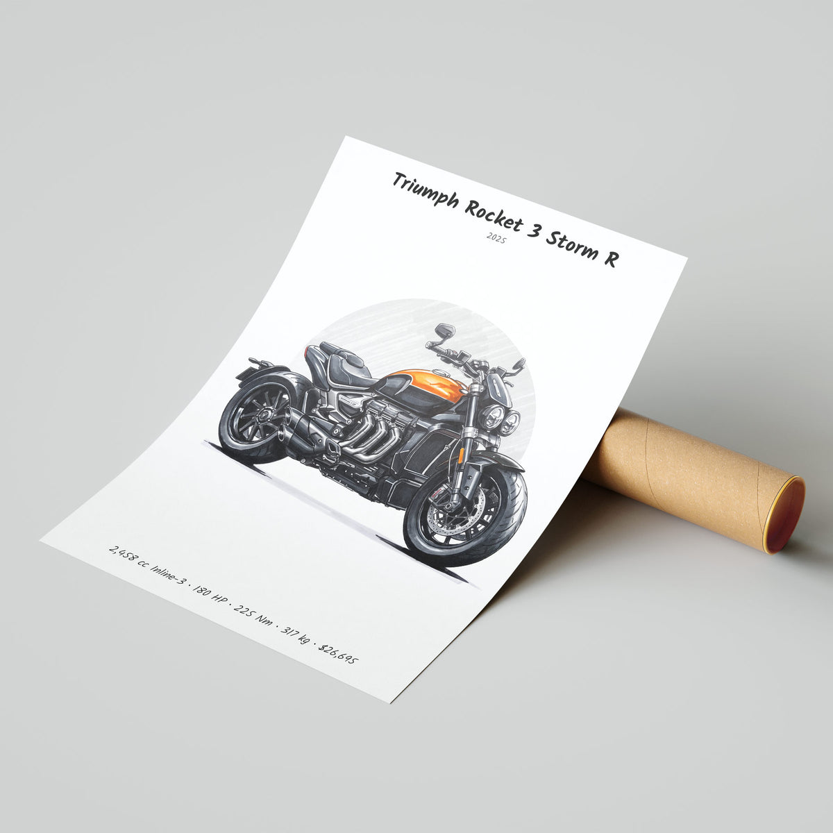 Triumph Rocket 3 Storm R 2025 Poster