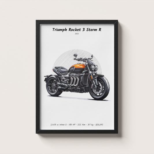 Triumph Rocket 3 Storm R 2025 Wall Art