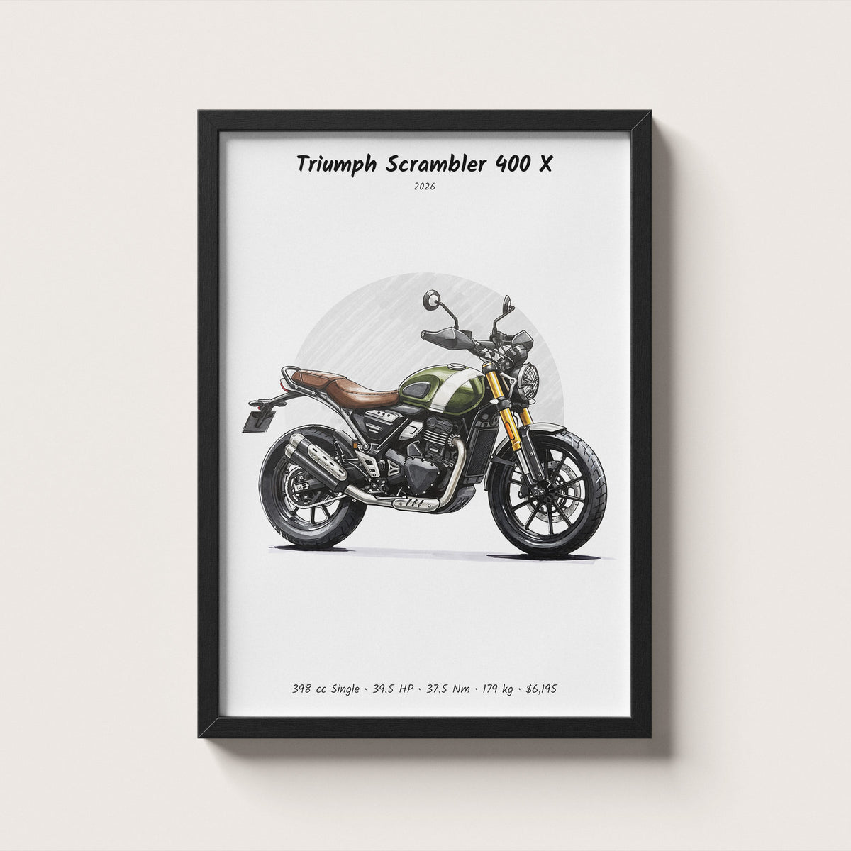 Triumph Scrambler 400 X 2026 Wall Art