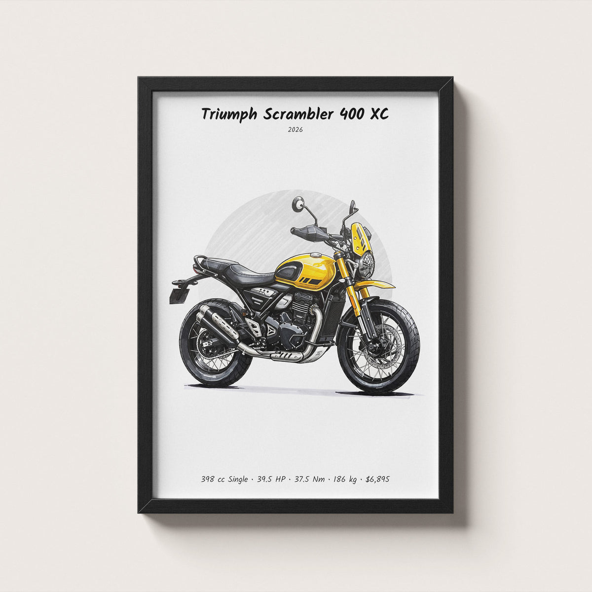 Triumph Scrambler 400 XC 2026 Wall Art