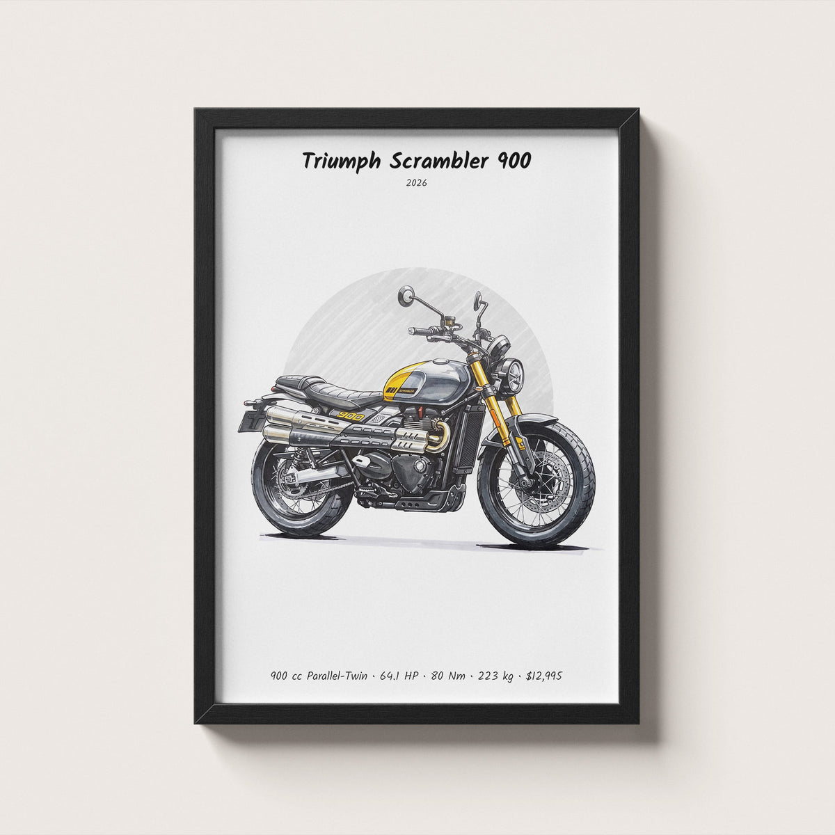 Triumph Scrambler 900 2026 Wall Art