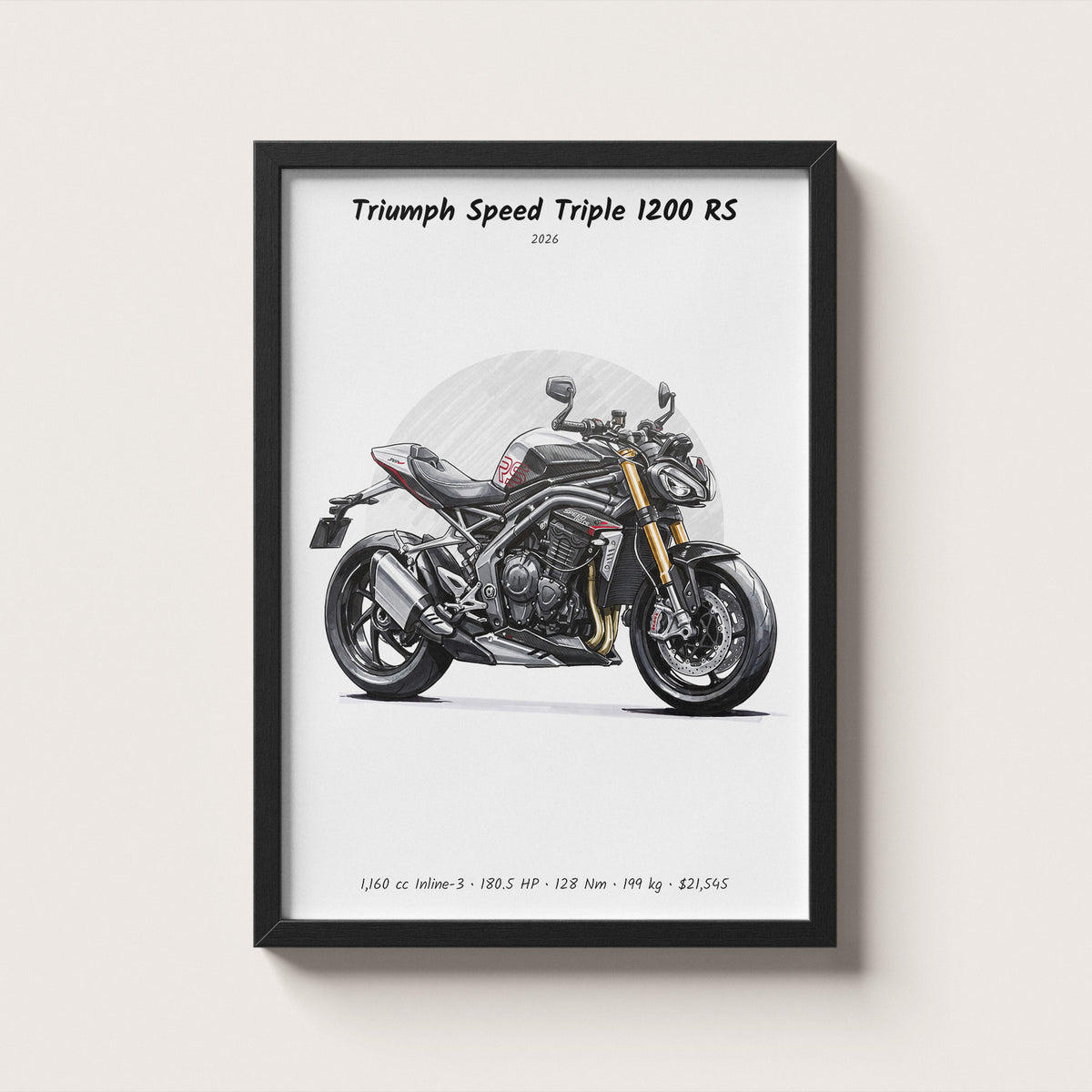 Triumph Speed Triple 1200 RS 2026 Wall Art