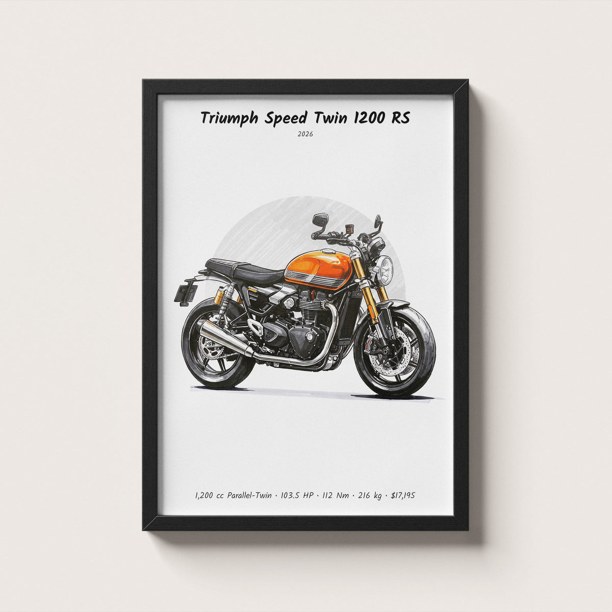 Triumph Speed Twin 1200 RS 2026 Wall Art