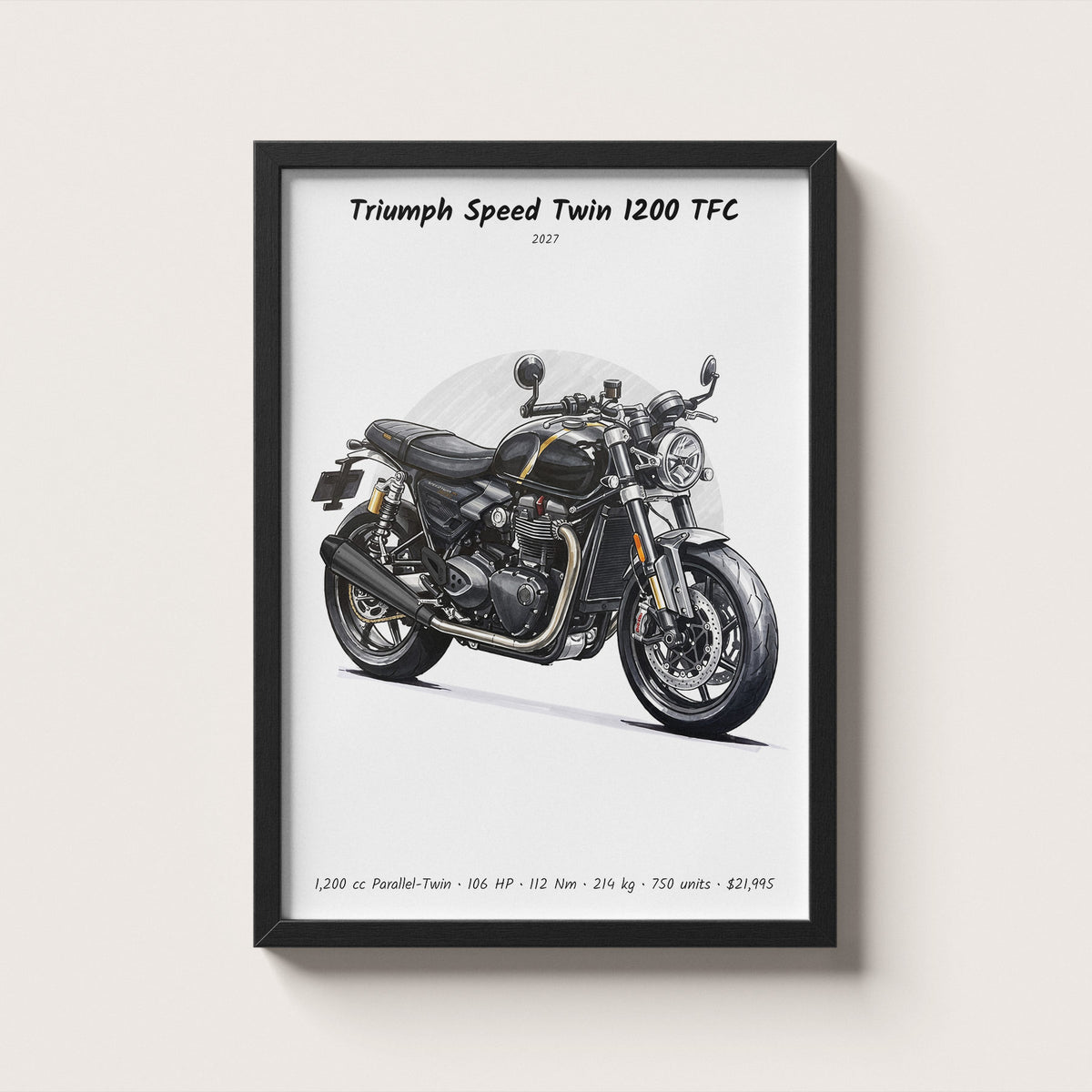 Triumph Speed Twin 1200 TFC 2027 Wall Art