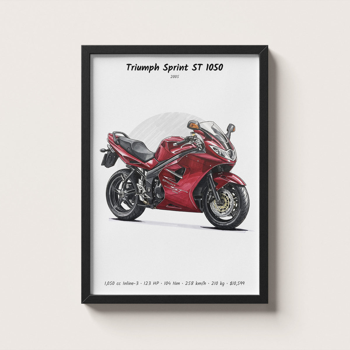 Triumph Sprint ST 1050 2005 Wall Art