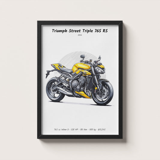Triumph Street Triple 765 RS 2026 Wall Art