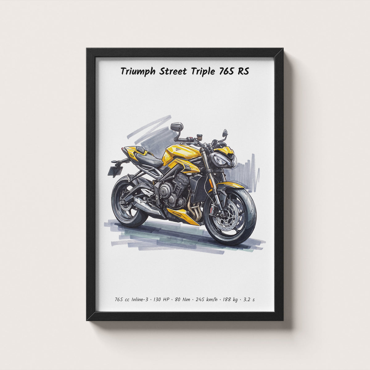 Triumph Street Triple 765 RS Wall Art