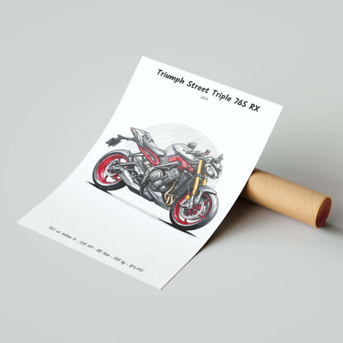 Triumph Street Triple 765 RX 2026 Poster