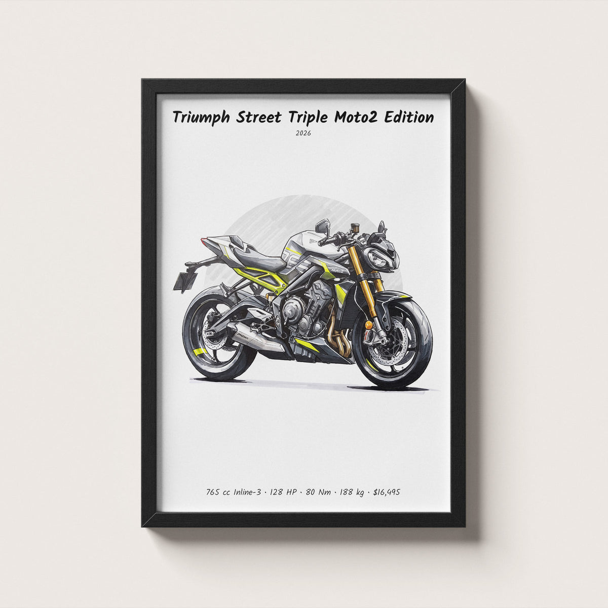 Triumph Street Triple Moto2 Edition 2026 Wall Art