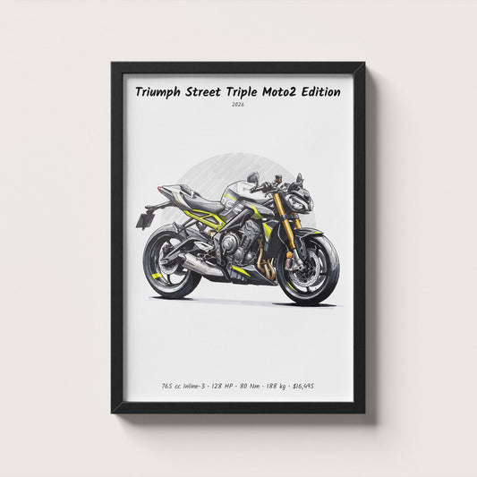 Triumph Street Triple Moto2 Edition 2026 Wall Art