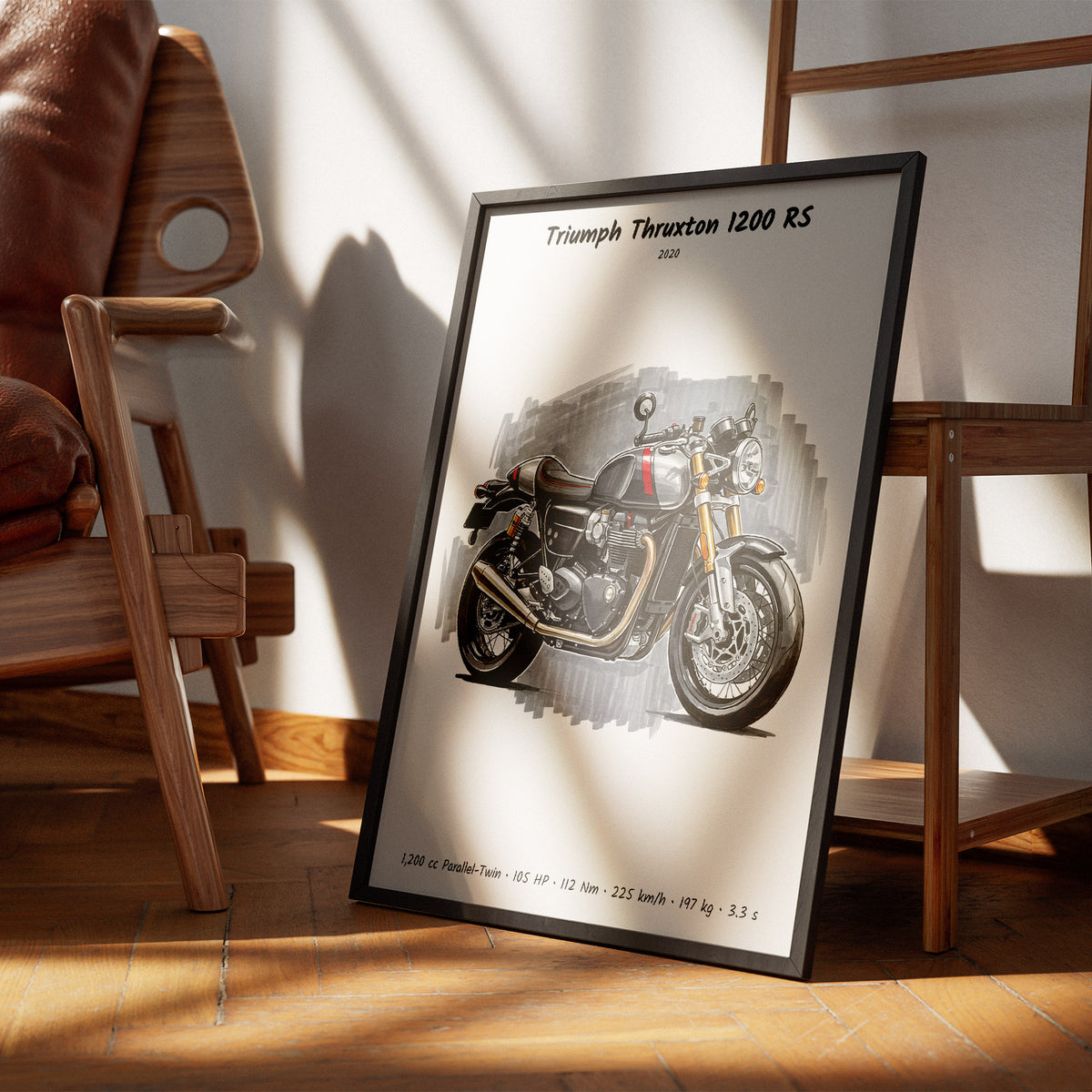 Triumph Thruxton 1200 RS Motorcycle Art Print