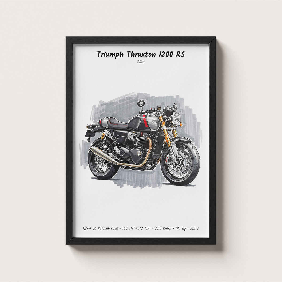Triumph Thruxton 1200 RS Motorcycle Art Print