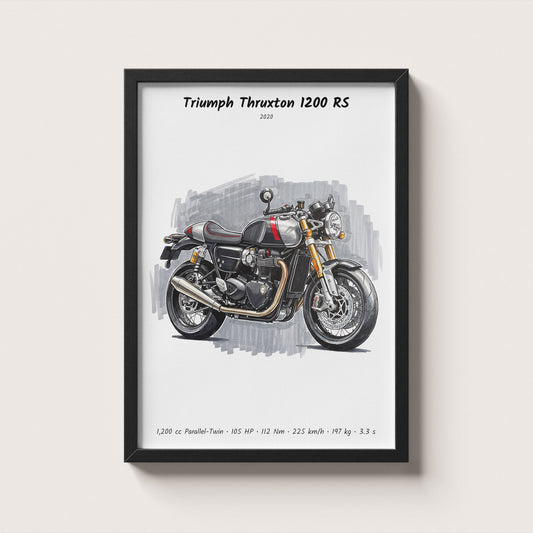 Triumph Thruxton 1200 RS Motorcycle Art Print