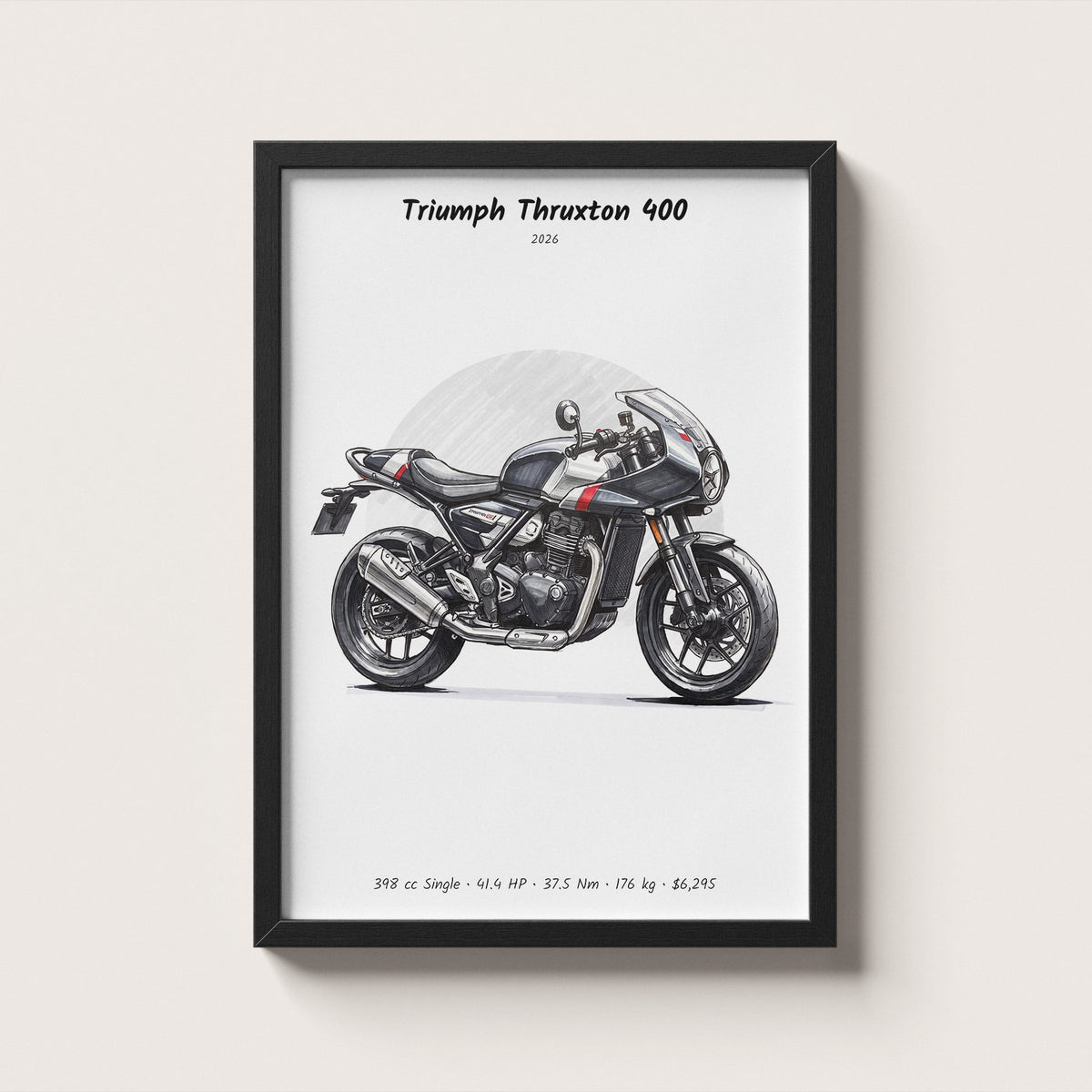 Triumph Thruxton 400 2026 Wall Art