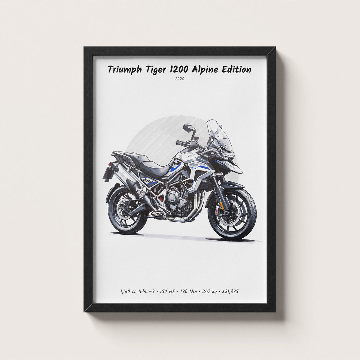 Triumph Tiger 1200 Alpine Edition 2026 Wall Art