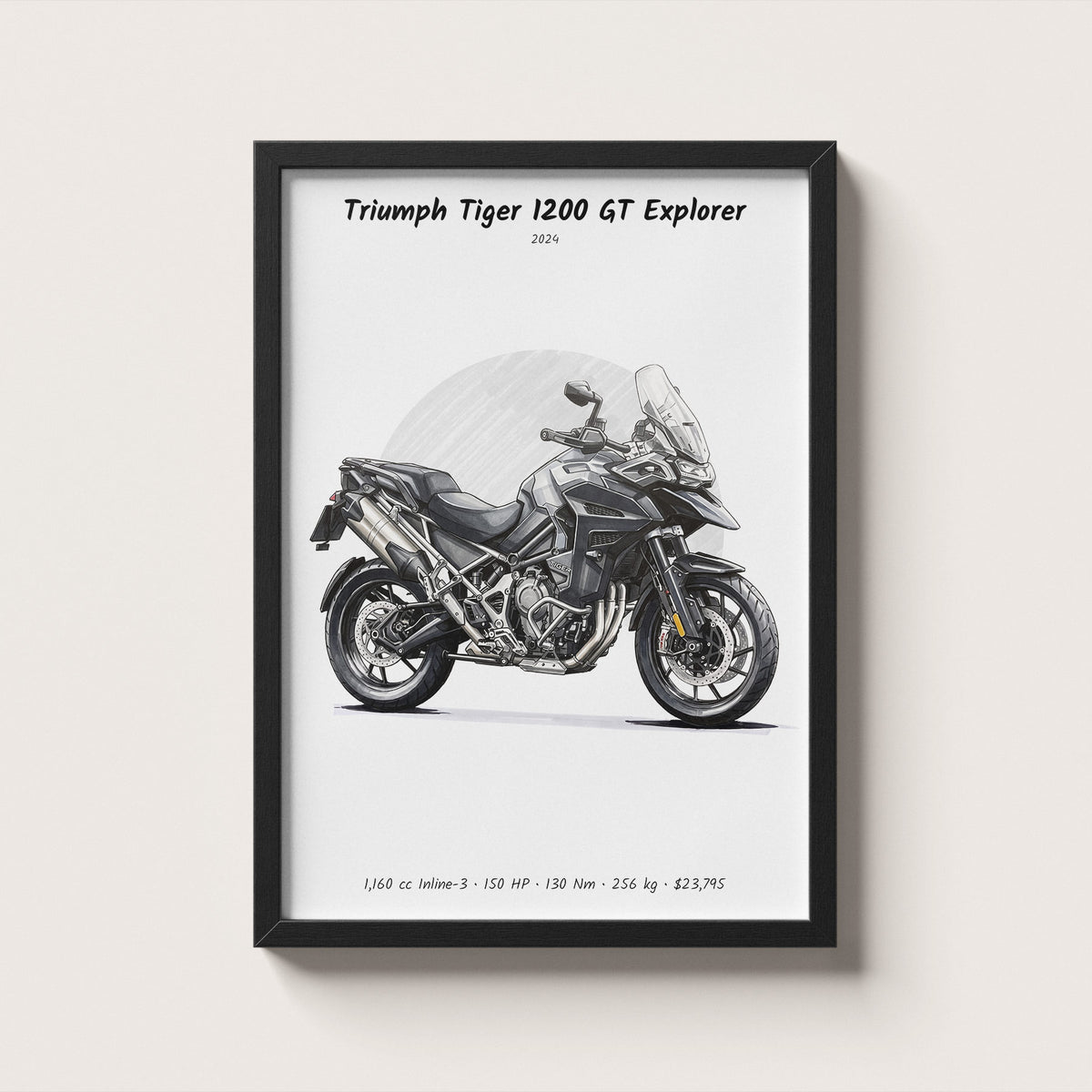 Triumph Tiger 1200 GT Explorer 2024 Wall Art