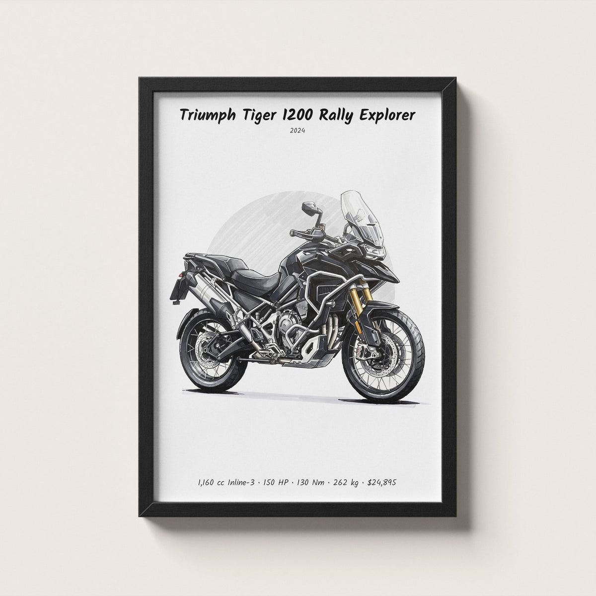 Triumph Tiger 1200 Rally Explorer 2024 Wall Art
