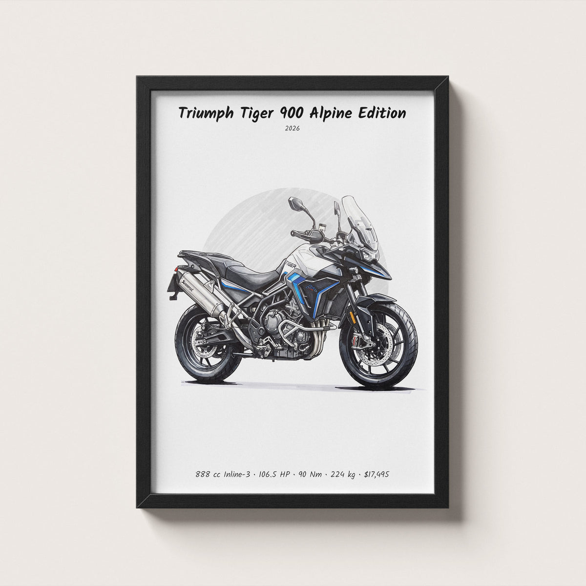 Triumph Tiger 900 Alpine Edition 2026 Wall Art