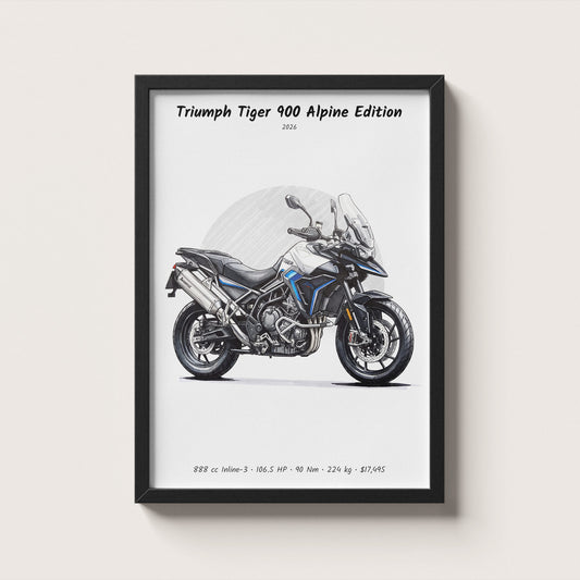 Triumph Tiger 900 Alpine Edition 2026 Wall Art
