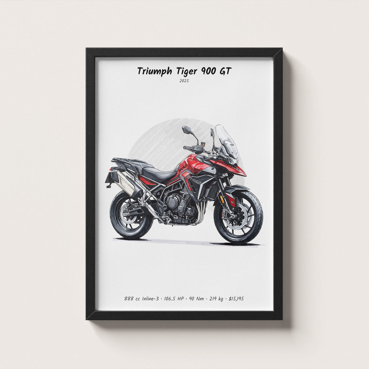 Triumph Tiger 900 GT 2025 Wall Art