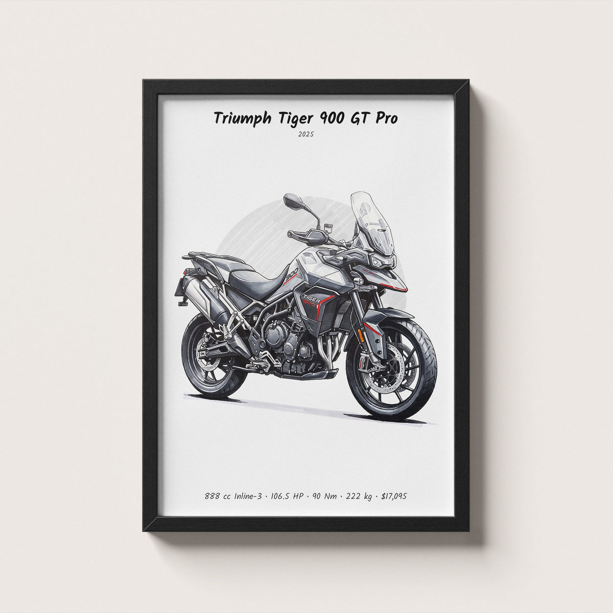 Triumph Tiger 900 GT Pro 2025 Wall Art