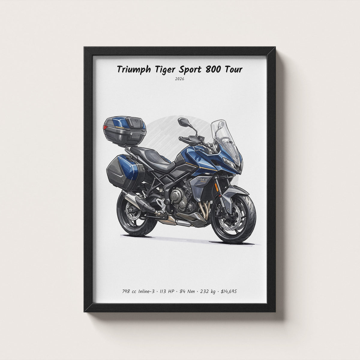 Triumph Tiger Sport 800 Tour 2026 Wall Art