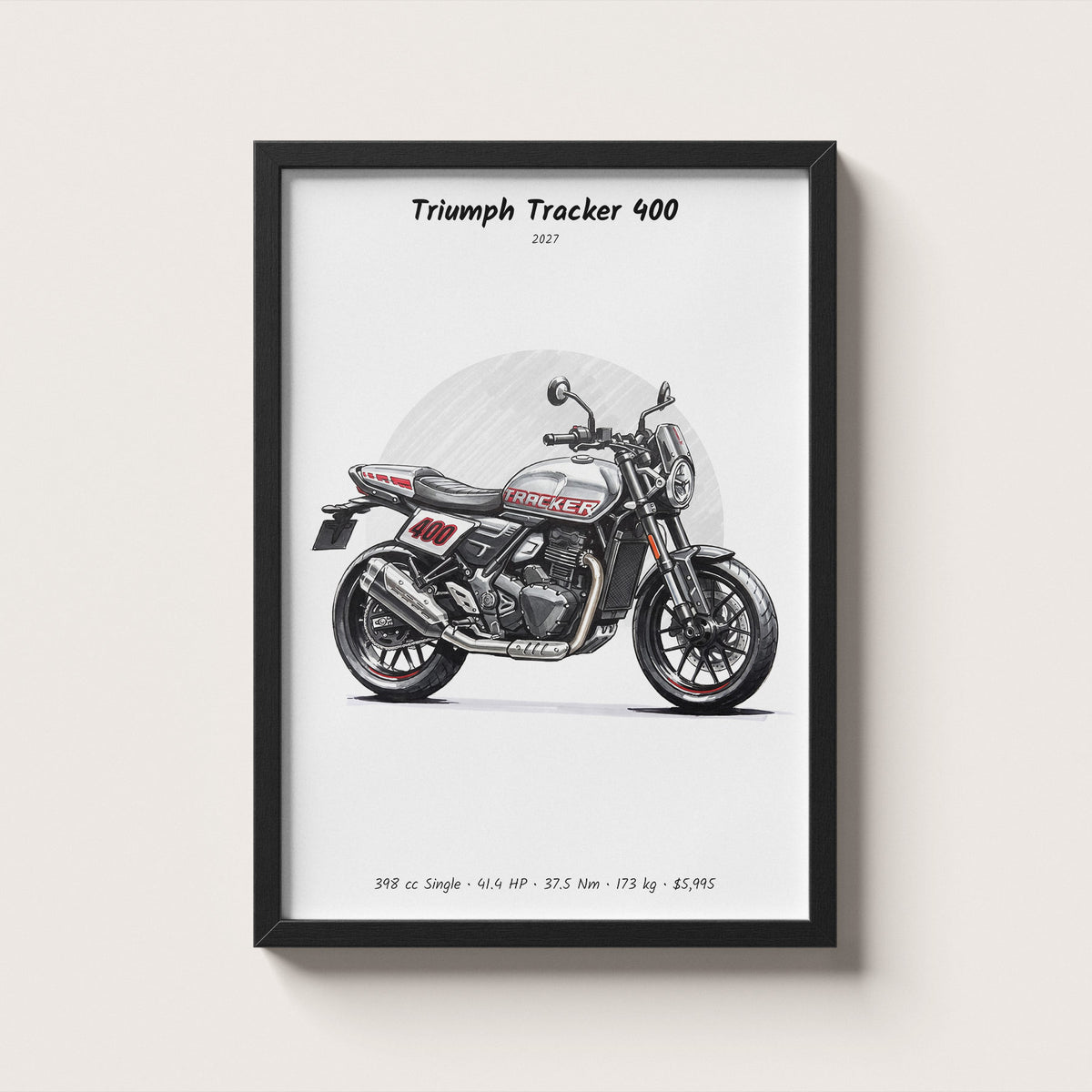 Triumph Tracker 400 2027 Wall Art