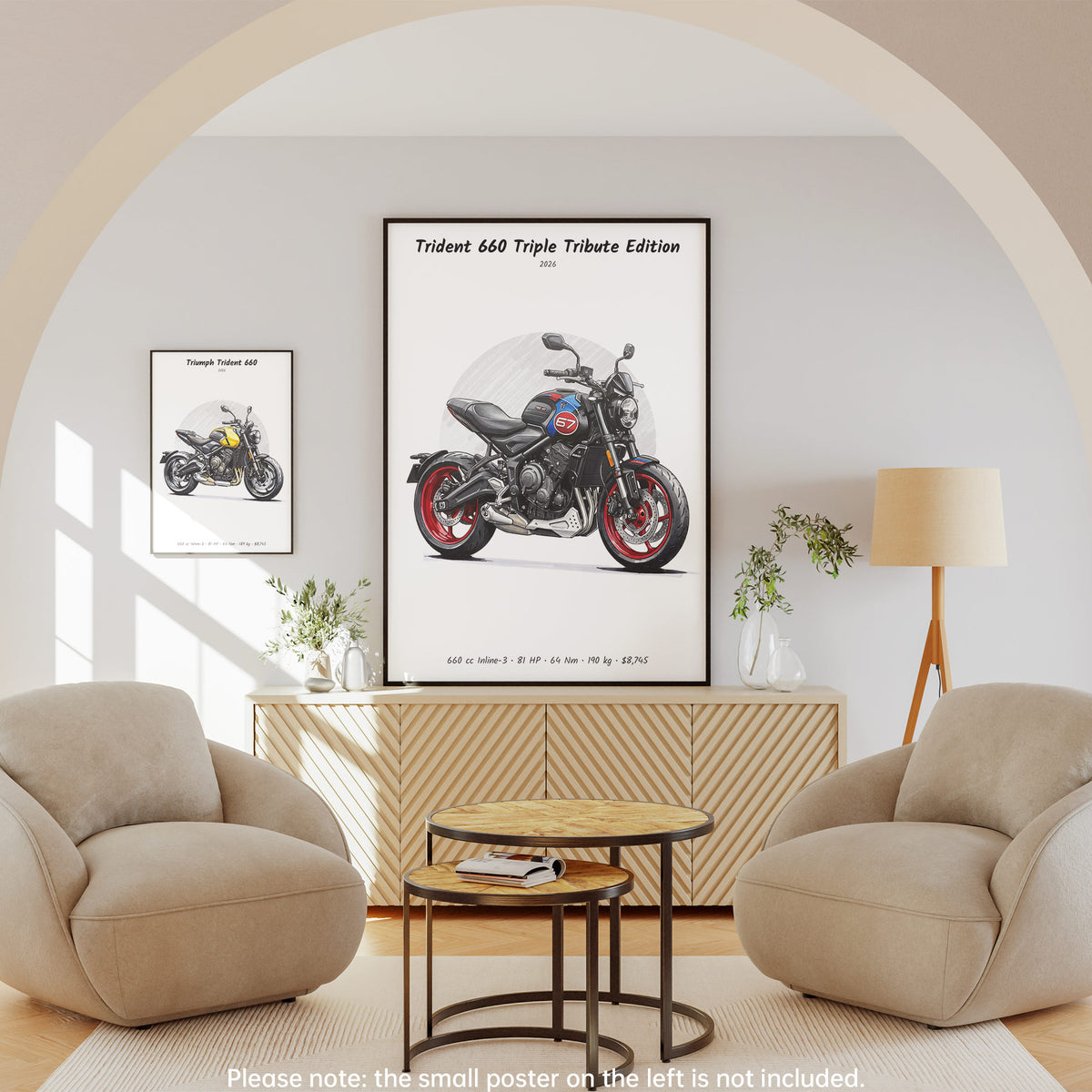 Triumph Trident 660 Triple Tribute Edition 2026 Wall Art