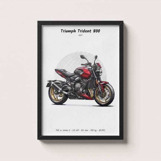 Triumph Trident 800 2027 Wall Art