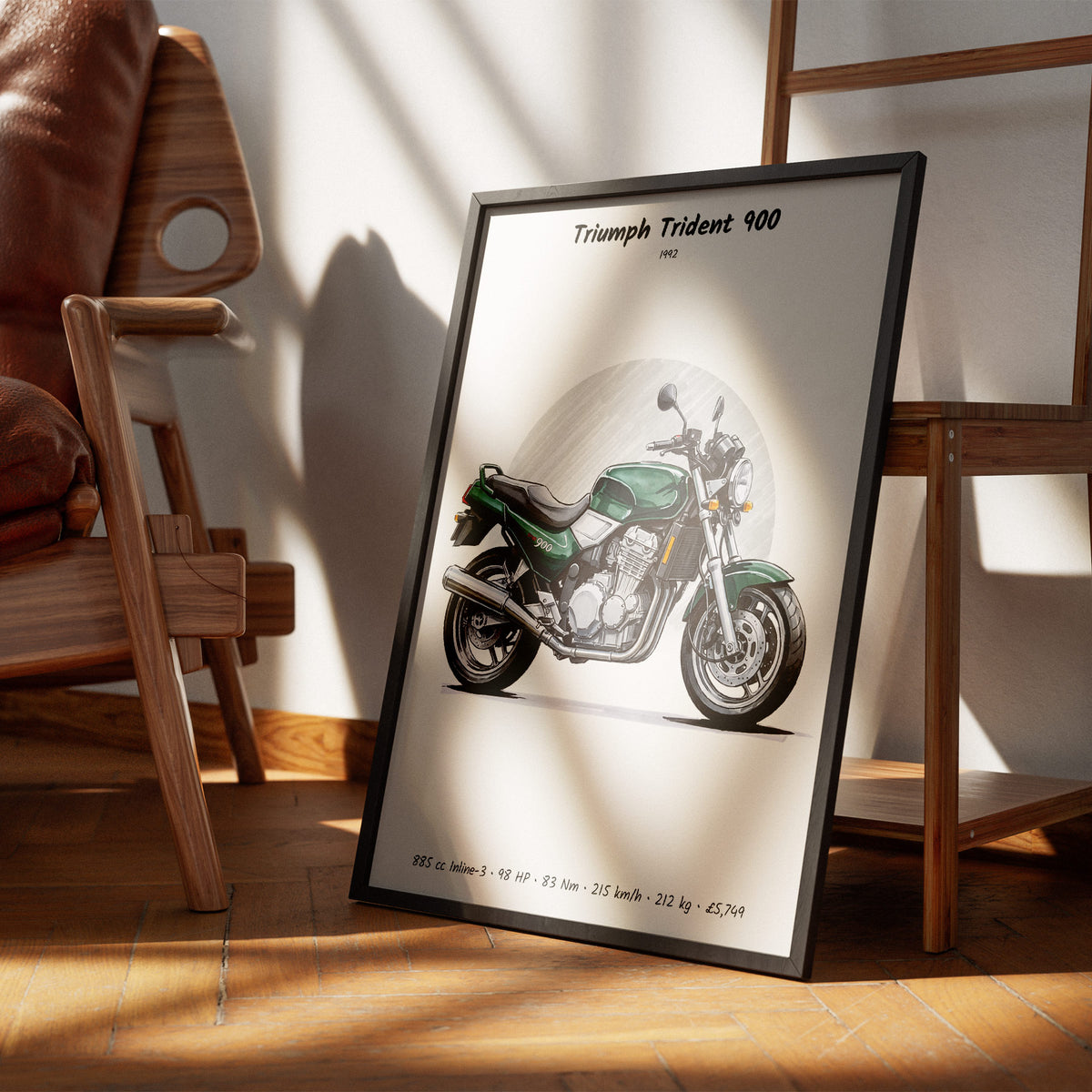 Triumph Trident 900 1992 Wall Art