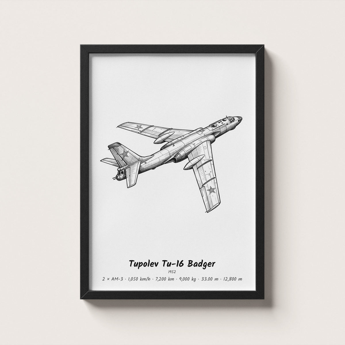 Tupolev Tu-16 Badger Wall Art