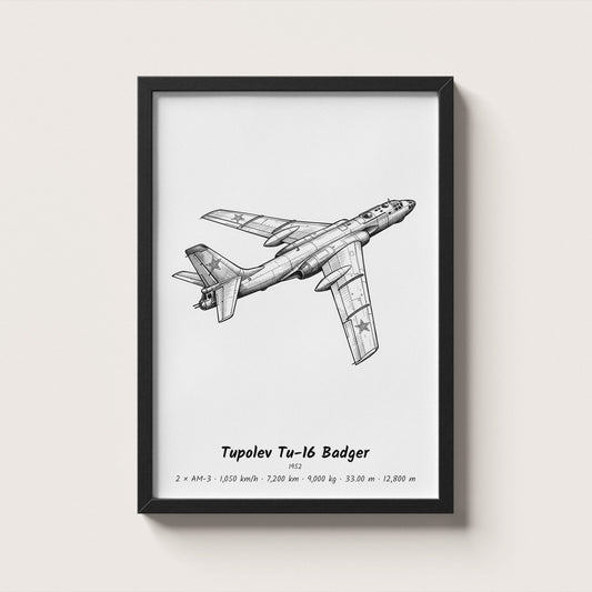 Tupolev Tu-16 Badger Wall Art